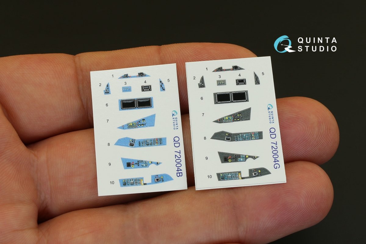 Quinta Studio QD72004 SU-57 3D-Printed &amp;amp; colored Interior on decal paper (for Zvezda kit)1/72 – image 5