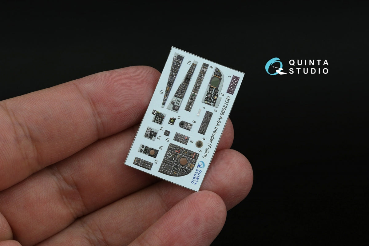 Quinta Studio QD72098 A-6A Intruder 3D-Printed &amp; coloured Interior on decal paper (Fujimi) 1/72