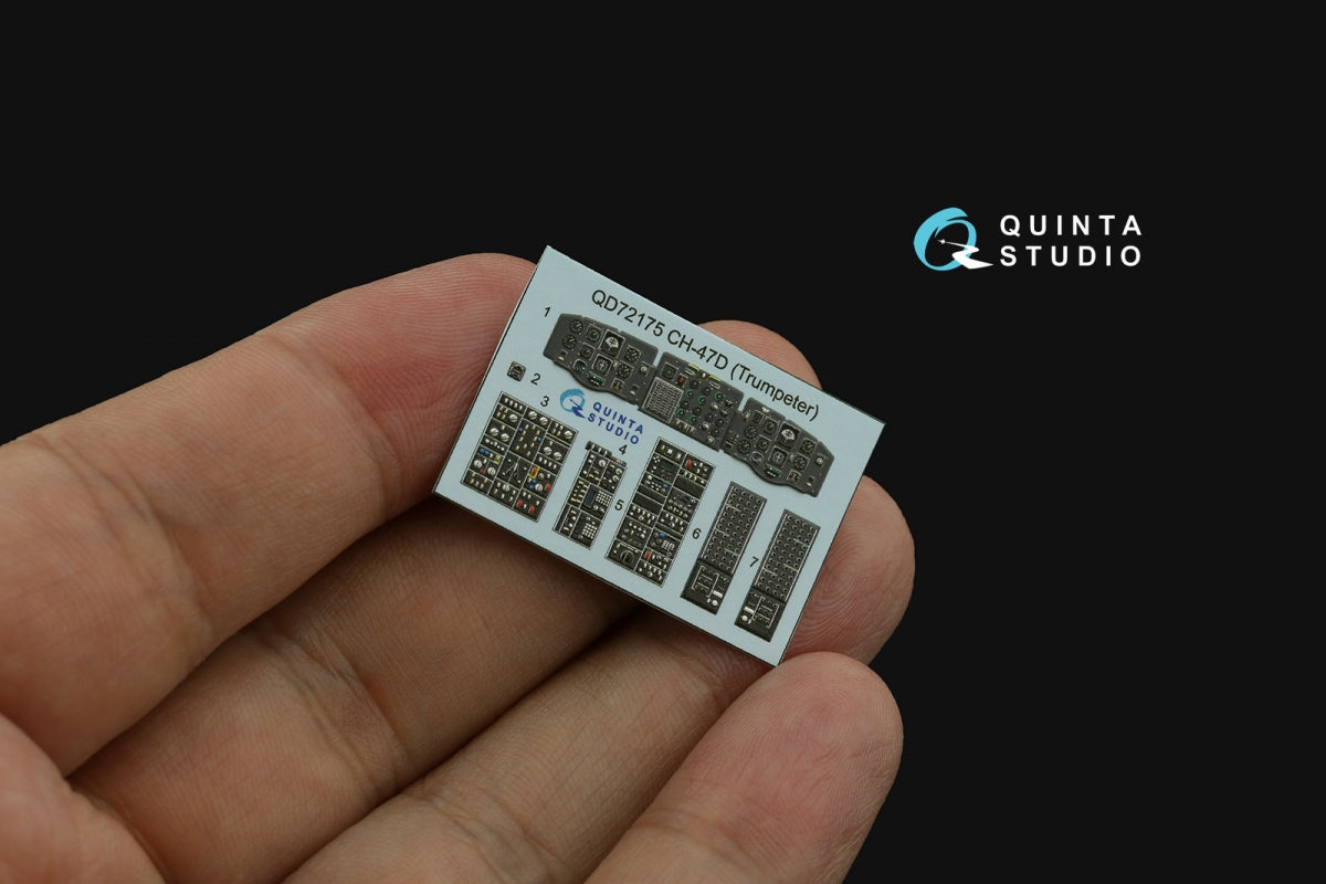 Quinta Studio QD72175 CH-47D 3D-Printed colored Interior on decal paper (Trumpeter) 1/72 – obrázek 3