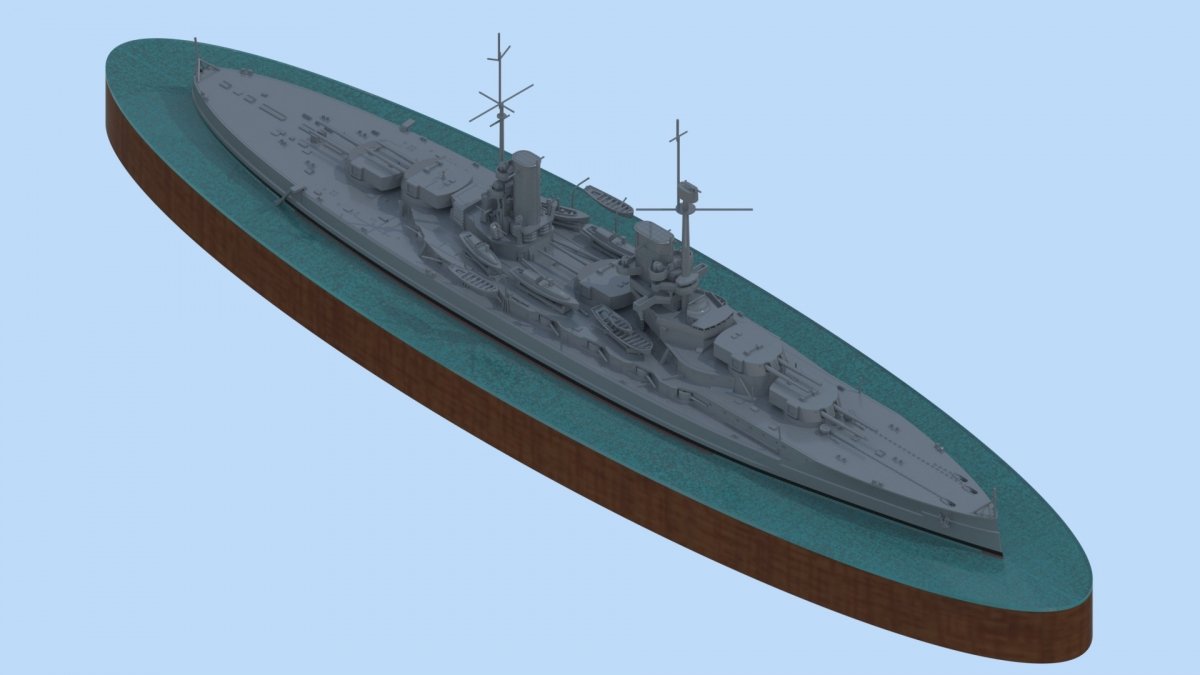 ICM S014 WWI German Battleship König (Full Hull OR Waterline) 1/700 – obrázek 5