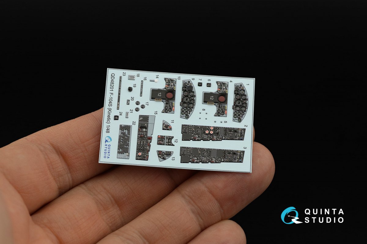 Quinta Studio QD48201 F-104S 3D-Printed &amp;amp; colored Interior on decal paper (Kinetic) 1/48 – image 6