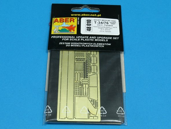Aber 48010 Russian medium tank T-34/76 1941 model - vol. 3 - additional set - fenders 1/48 – image 3