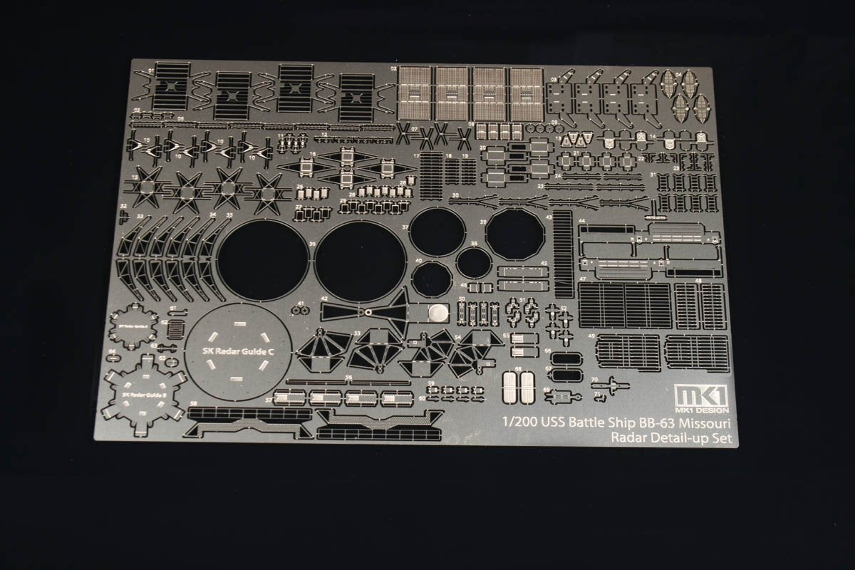MK1 Design MS-20006 USS MISSOURI RADAR DETAIL-UP SET 1/200 – image 4