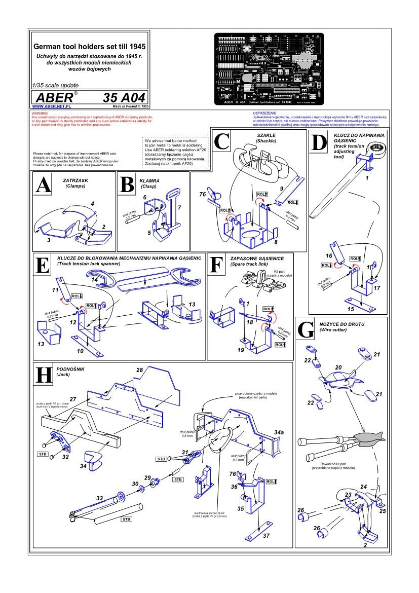 Aber 35A004 German Tool Holders to 1945 (1/35) – image 4
