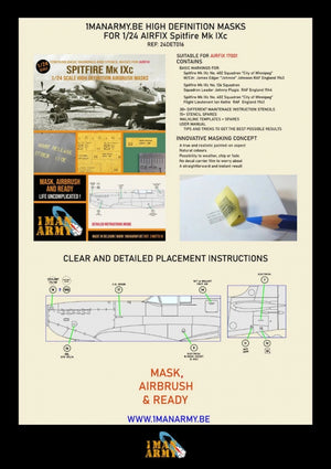1 Man Army 24DET016 Supermarine Spitfire Mk IXc Airfix 1/24 – image 2
