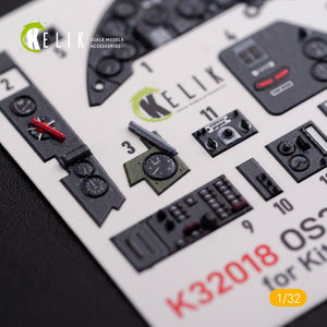 KELIK K32018 OS2U Kingfisher - Interior 3D Decal for Kitty Hawk/Zimi models kit 1/32 – Bild 6