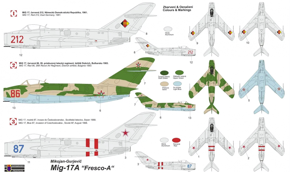 Kovozavody Prostejov KPM4824 MiG-17A &amp;quot;Fresco-A&amp;quot; 1/48 – Bild 2