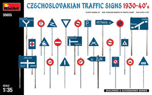 Miniart 35655 CZECHOSLOVAKIAN TRAFFIC SIGNS 1930-40&amp;#39;s 1/35
