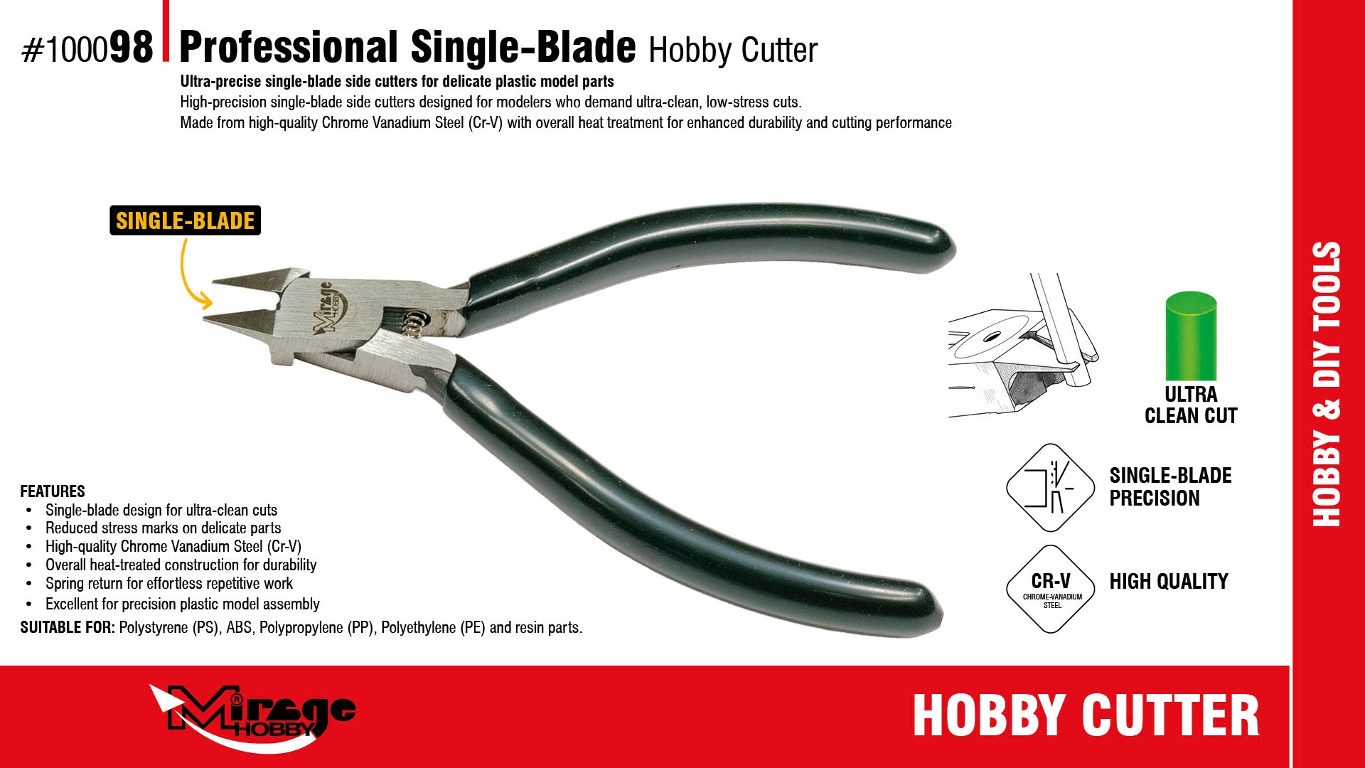 Mirage 100098 Professional Single-Blade Hobby Cutter – image 2
