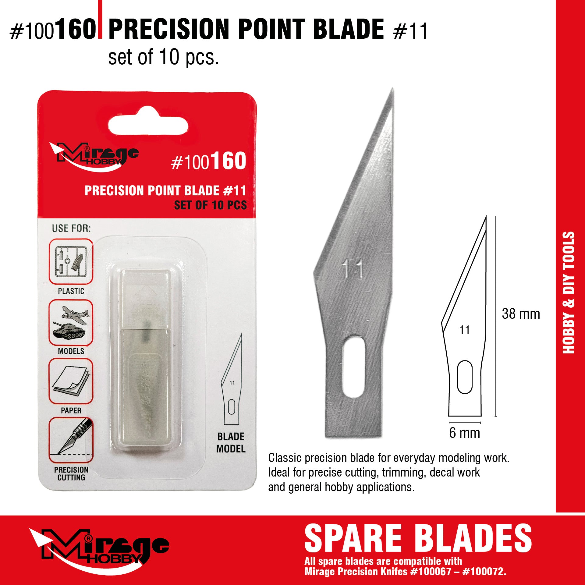 Mirage 100160 Precision Point Blade (10 pcs) – image 2