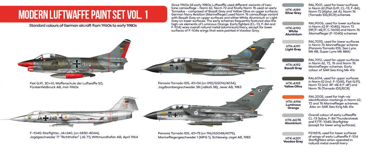 Hataka HTK-AS48 Modern Luftwaffe paint set vol. 1 (8x17ml) – Bild 2