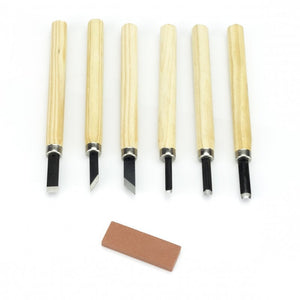 Ensemble d&amp;#39;outils de sculpture sur bois Modelcraft PCT1006 avec pierre à aiguiser