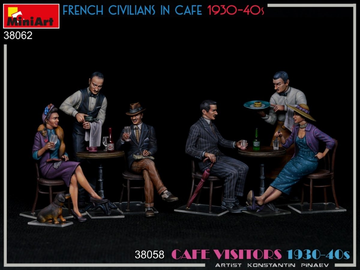 MiniArt 38062 FRENCH CIVILIANS IN CAFE 1930-40S 1/35 – immagine 2