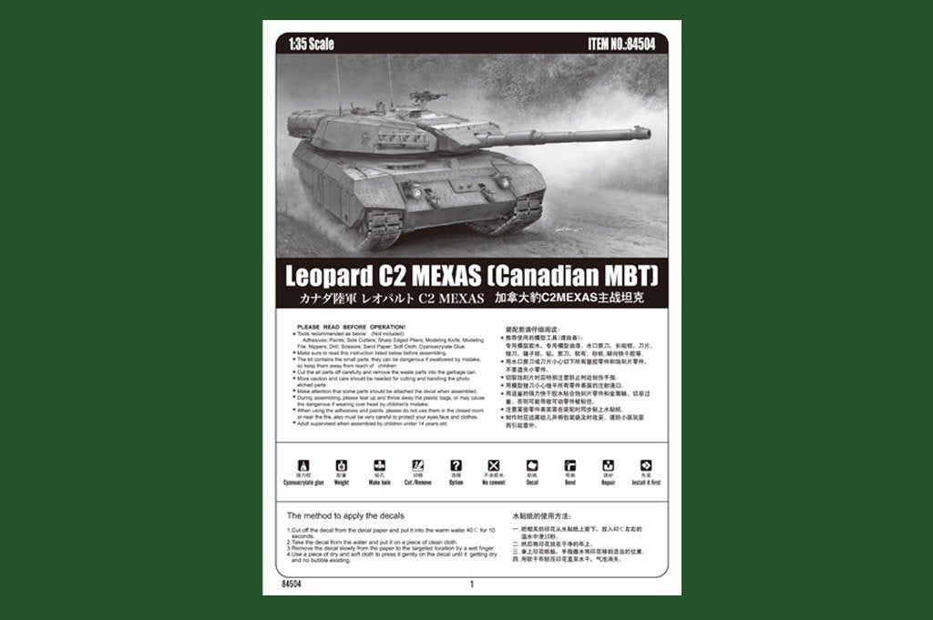 Hobby Boss 84504 Leopard C2 MEXAS (Canadian MBT) 1/35 – obrázek 4