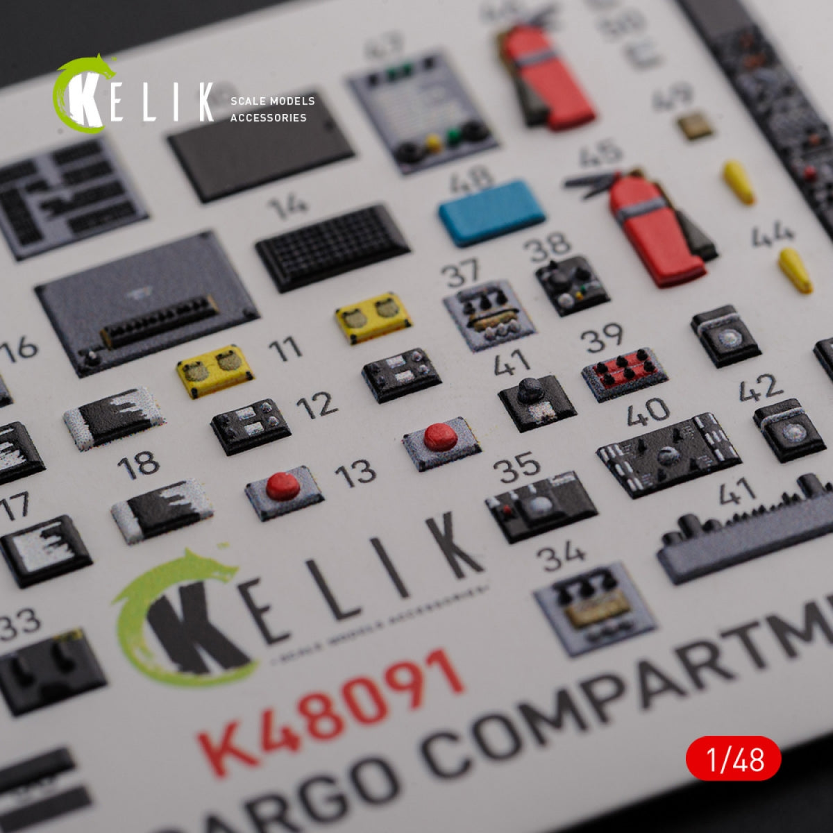 KELIK K48091 CH-46E Cargo compartment interior 3D decals for Academy kit 1/48 – obrázek 6