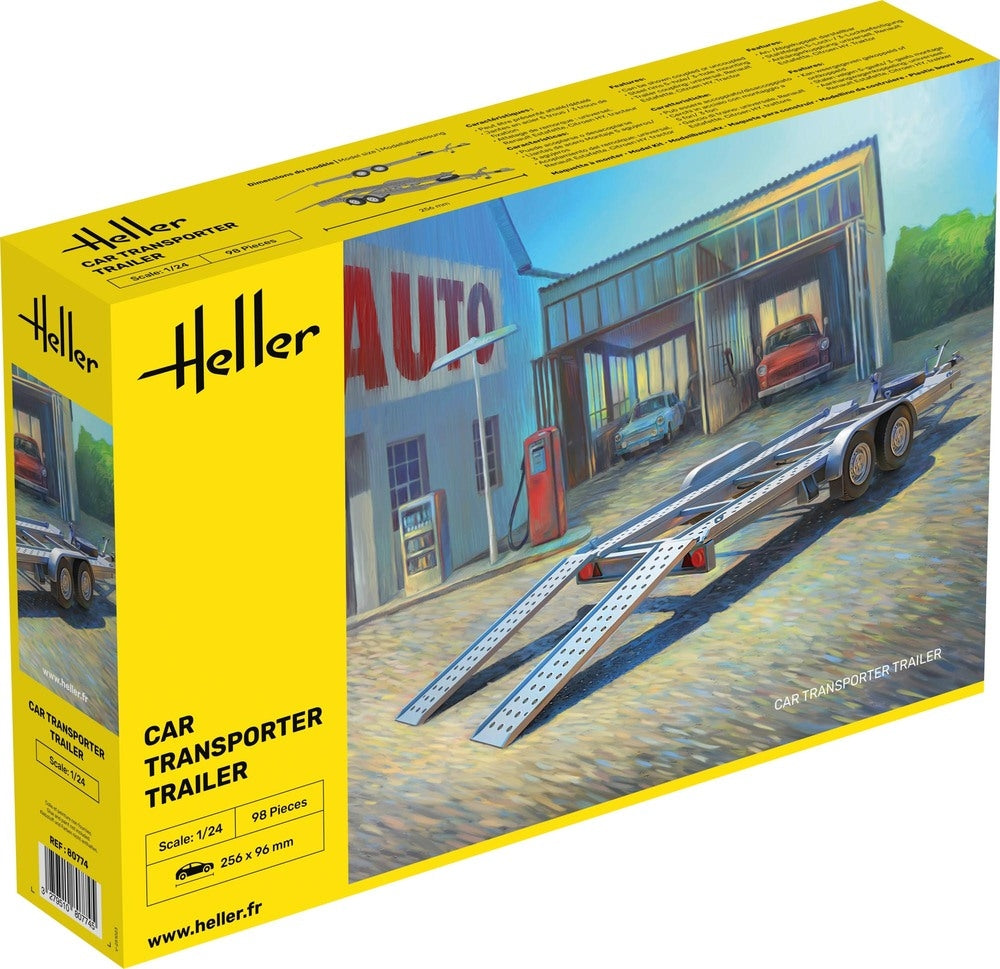 Heller 80774 Remorque de transport de voitures 1/24 
