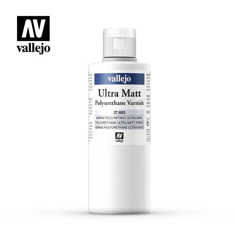 Vallejo 27653 Ultra Matt Polyurethane Varnish 200ml.