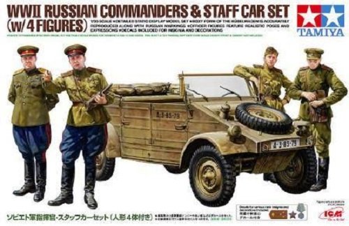 Tamiya 25153 Coffret de voitures de commandement et d'état-major russes de la Seconde Guerre mondiale (1/35)