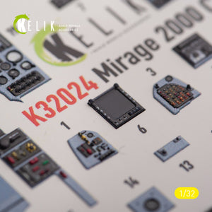 KELIK K32024 Mirage 2000C - interior 3D decals for Kitty Hawk/Zimi models kit 1/32 – image 6