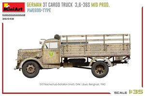 Miniart 35449 GERMAN 3T CARGO TRUCK 3.6-36S MID PROD. PMQ600-TYPE 1/35 – image 10