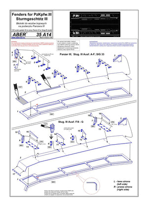 Aber 35A014 Fenders for PzKpfw III (1/35) – image 4