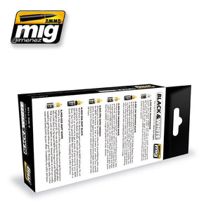 AMMO Mig 7128 BLACK and WHITE TECHNIQUE SET 6x17ml – Bild 2