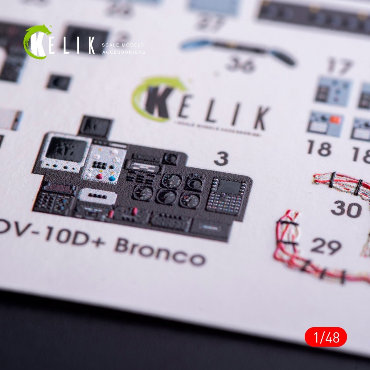 KELIK K48011 OV-10D+ BRONCO INTERIOR 3D DECALS FOR ICM KIT 1/48 – image 4