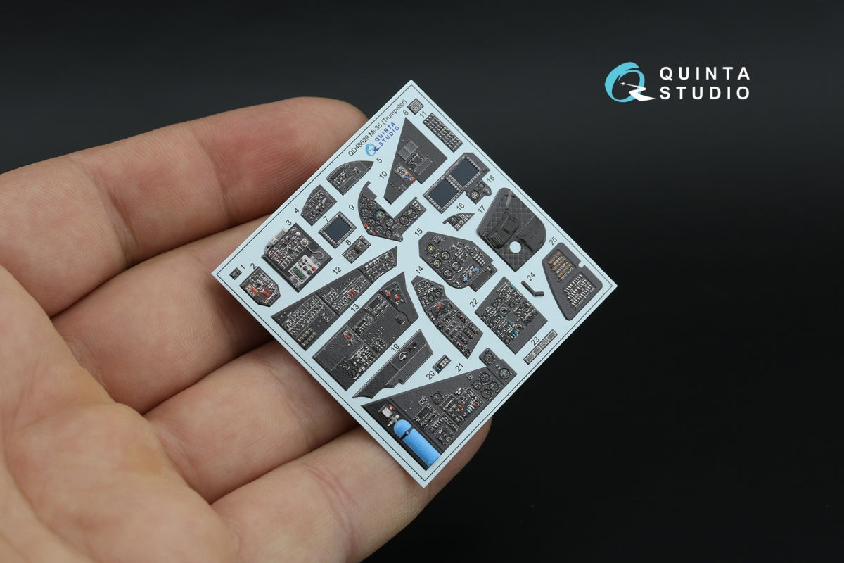 Quinta Studio QDS-48629 Mi-35 3D-Printed &amp; coloured Interior on decal paper (Trumpeter) (Small version) 1/48