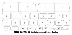 Trumpeter 01069 PHL-03 Multiple Launch Rocket System 1/35 – image 14