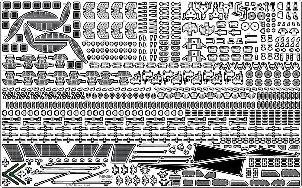 Pontos 27001F1 BISMARCK 1941 Detail Up Set Advanced 1/200 – image 15
