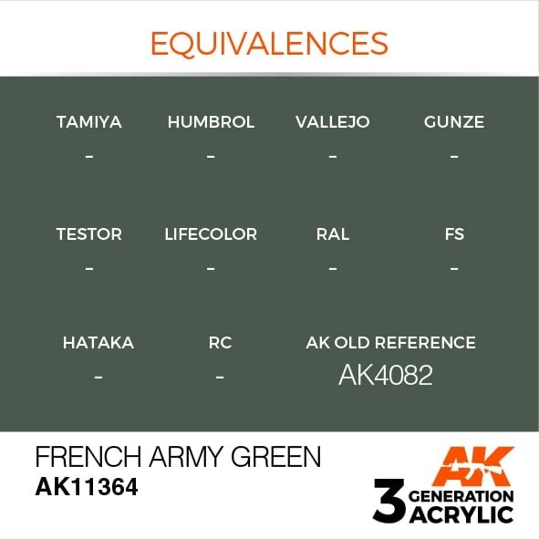 AK Interactive AK11364 French Army Green 17ml – Bild 3