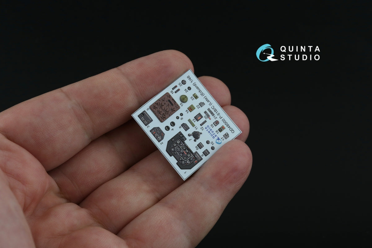 Quinta Studio QD48500 P-51B late/P-51C Late 3D-Printed colored Interior on decal paper (Eduard) 1/48 – immagine 7