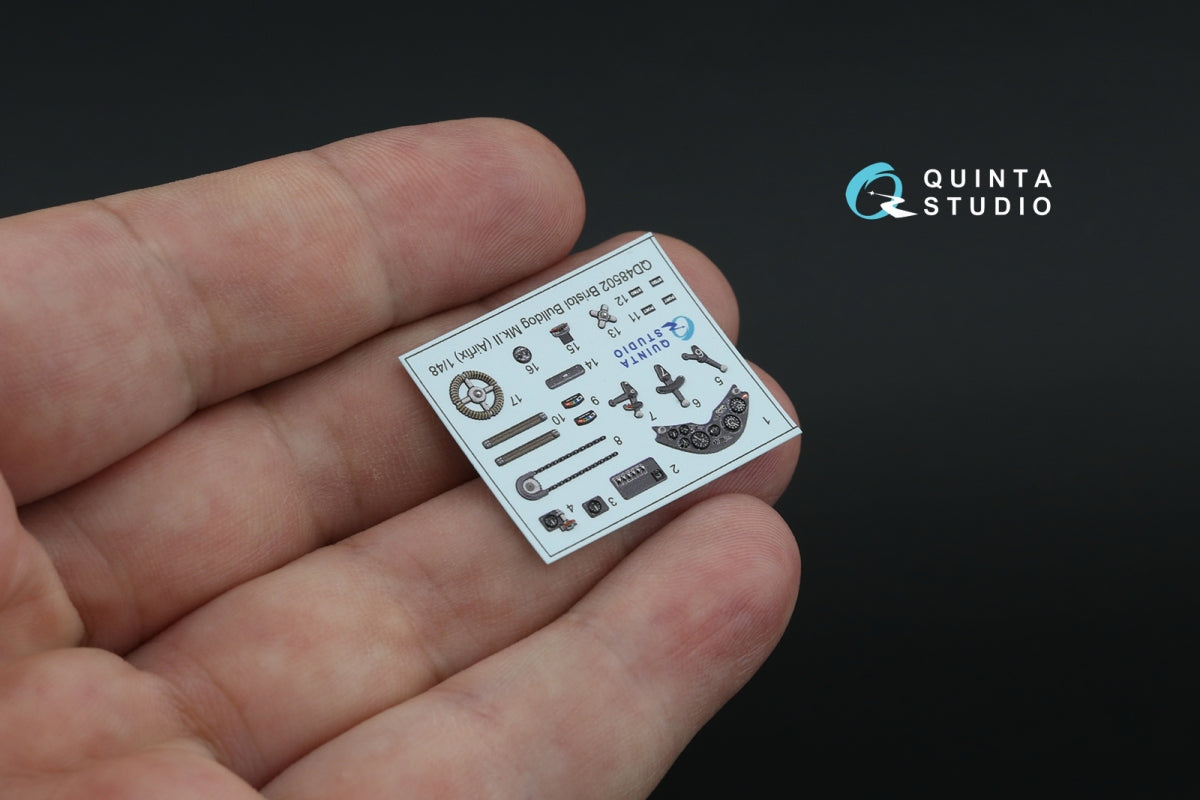 Quinta Studio QD48502 Bristol Bulldog Mk.II 3D-Printed colored Interior on decal paper (Airfix) 1/48 – image 5