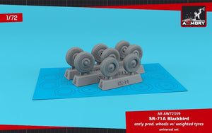 Armory Models AW72359 SR-71A Blackbird early type wheels w/ weighted tires 1/72
