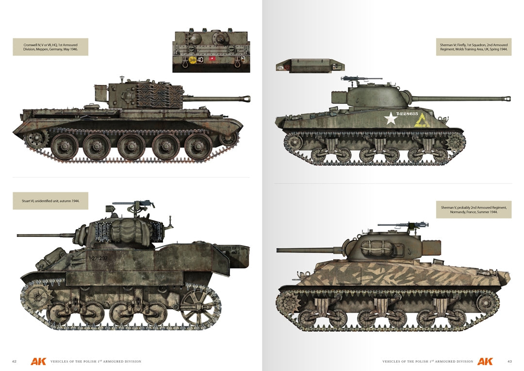 AK Interactive AK130010 VEHICLES OF THE POLISH 1ST ARMORED DIVISION – CAMOUFLAGE PROFILE GUIDE - English – image 7