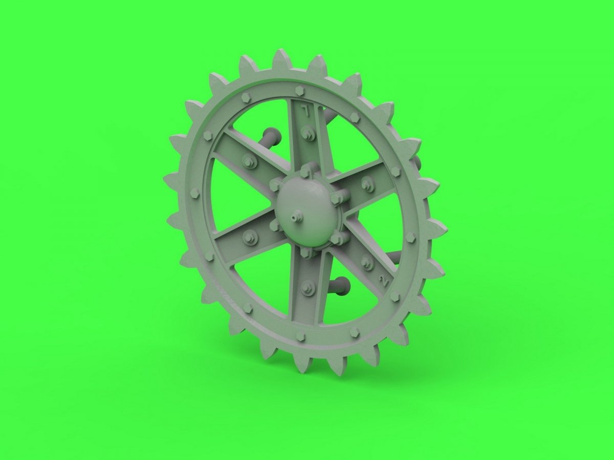 Master GM-35-037 Polish light tank 7TP - drive wheels and engine cover mesh (for IBG set) 1/35 – Bild 7