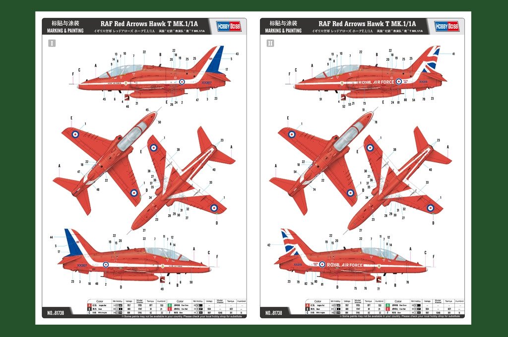 Hobby Boss 81738 RAF Red Arrows Hawk T MK.1/1A 1/48 – obrázek 2