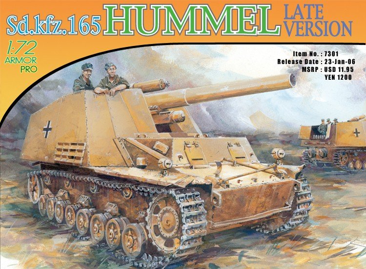 Dragon 7301 Sd.Kfz.165 HUMMEL Late Version 1/72