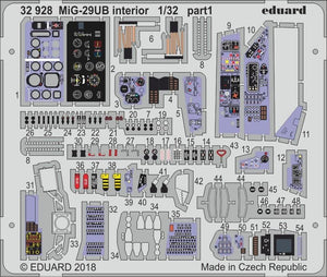 Eduard 32928 MiG-29UB interior TRUMPETER 1/32 – image 2