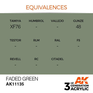 AK Interactive AK11135 FADED GREEN – STANDARD 17ml – immagine 3