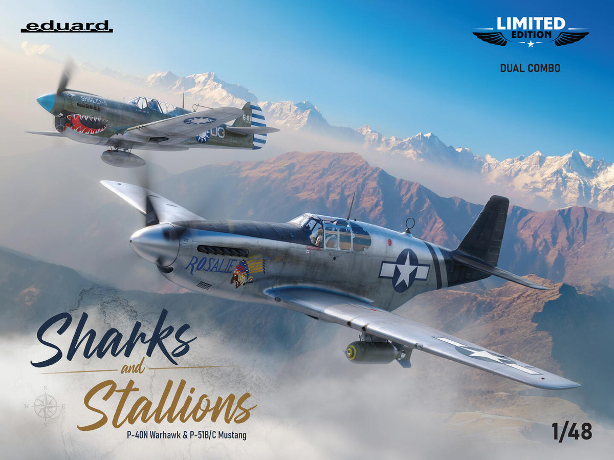 Eduard 11200 Sharks and Stallions DUAL COMBO P-40 N and P-51 B/C 1/48 – zdjęcie 2
