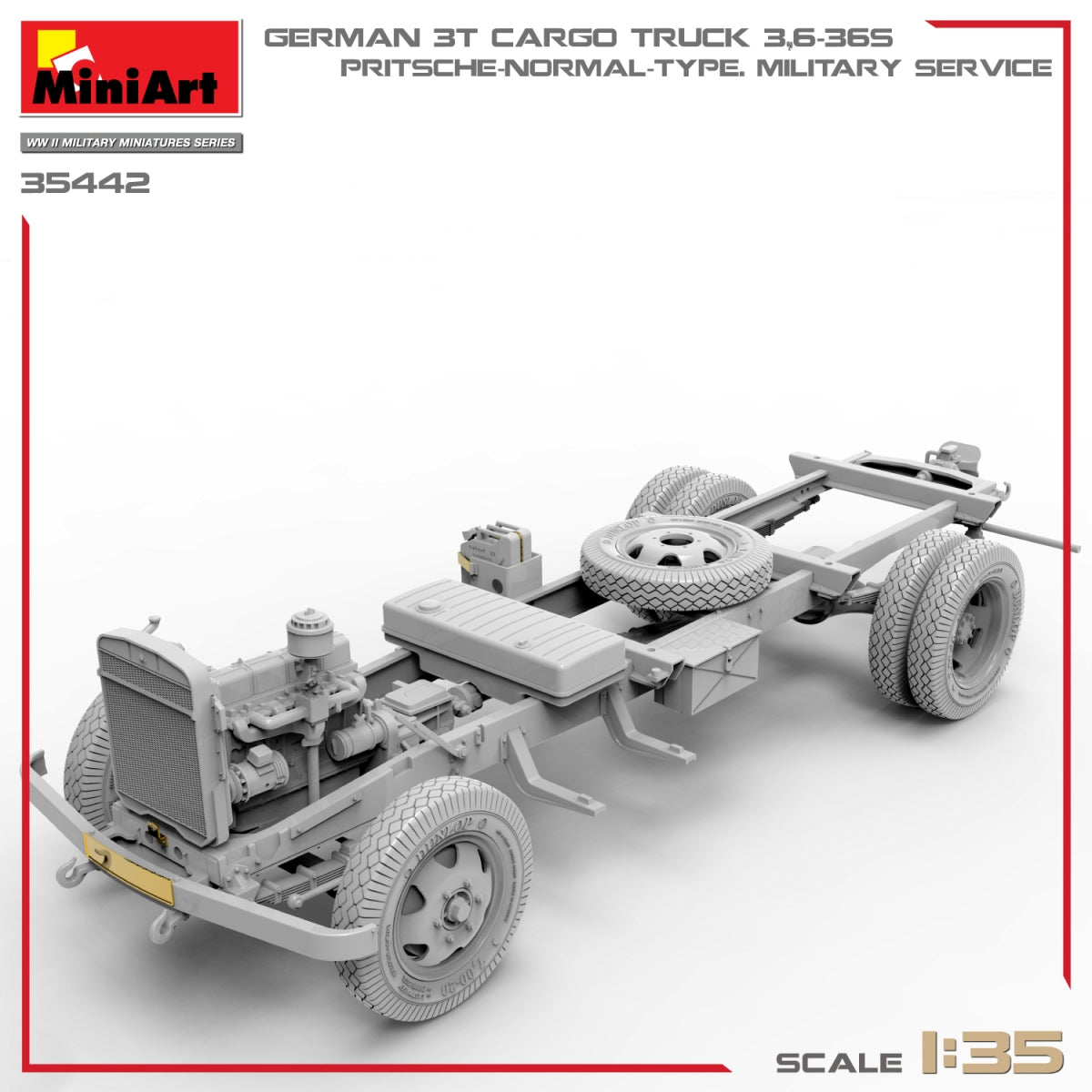 Miniart 35442 GERMAN 3T CARGO TRUCK 3.6-36S. PRITSCHE-NORMAL-TYPE. MILITARY SERVICE 1/35 – imagen 7