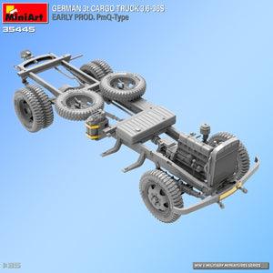 Miniart 35445 GERMAN 3t CARGO TRUCK 3.6-36S EARLY PROD. PmQ-Type 1/35 – obrázek 13