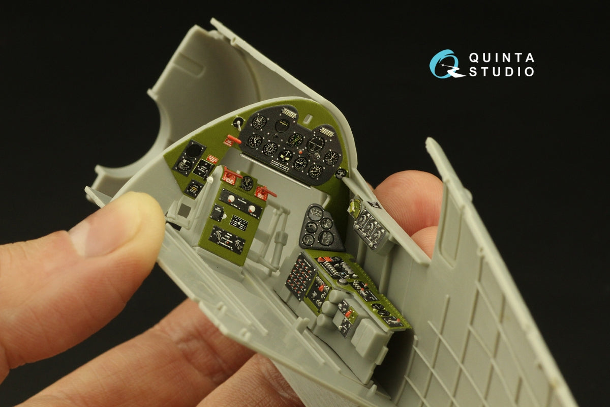 Quinta Studio QD32133 F6F-3 Hellcat 3D-Printed &amp;amp; colored Interior on decal paper (Trumpeter) 1/32 – immagine 9