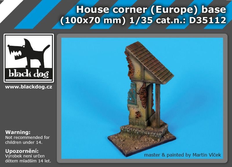 Black Dog D35112 Maison d'angle (Europe) socle 1/35