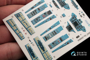 Quinta Studio QD48047 Su-30MKK 3D-Printed &amp;amp; colored Interior on decal paper (for HobbyBoss kit) 1/48 – immagine 5