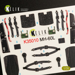 KELIK K35010 MH-60L BLACK HAWK INTERIOR 3D DECALS FOR KITTY HAWK KIT 1/35 – immagine 5