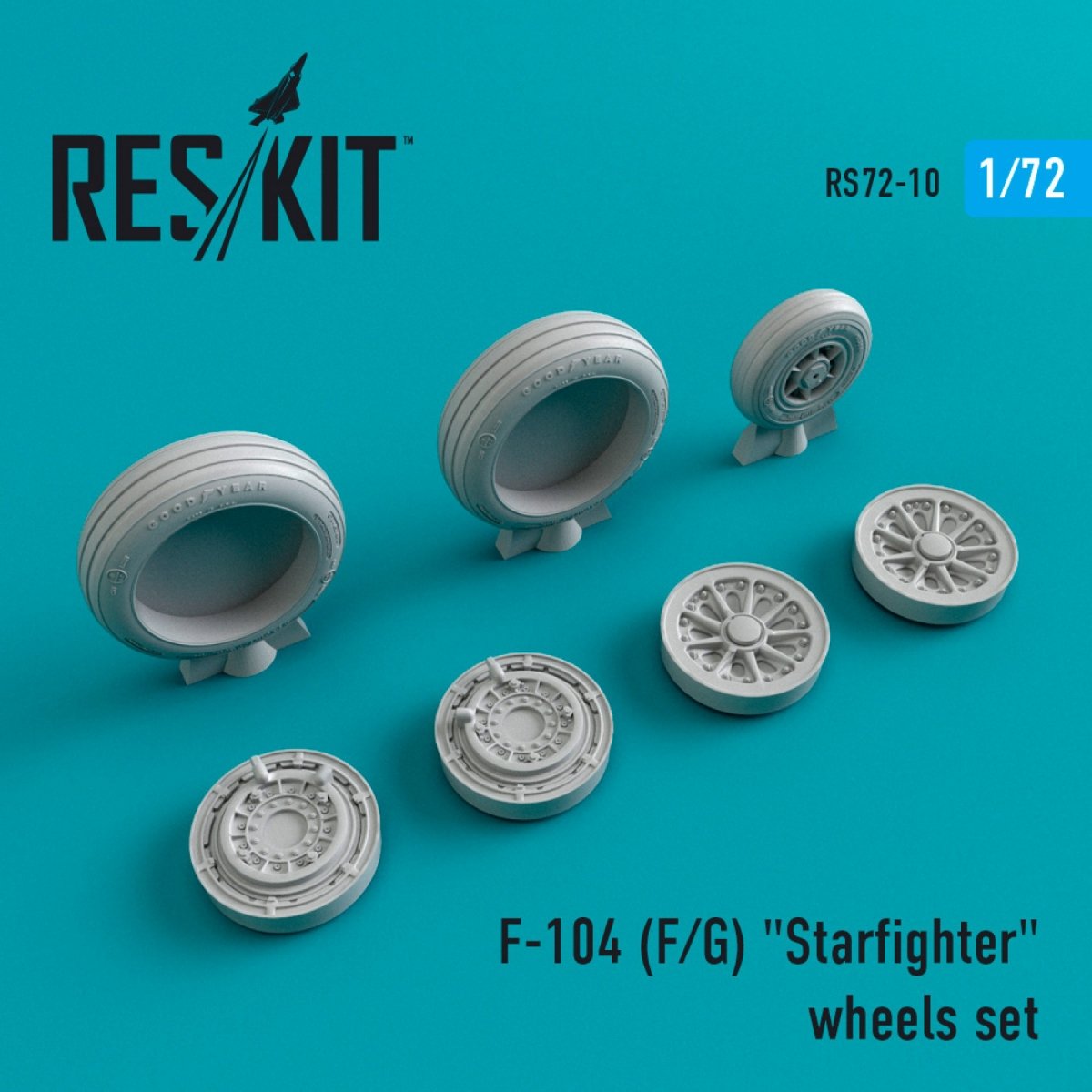 RESKIT RS72-0010 F-104 (F,G) "STARFIGHTER" WHEELS SET 1/72