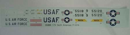 Trumpeter 01605 North American F-107A Ultra Saber (1/72) – imagen 2