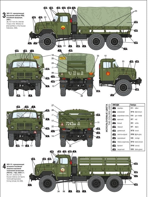 Zvezda 3706 Russian army truck ZIL-131 1/35